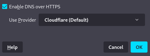 Resolver settings for DNS-over-HTTPS on Firefox